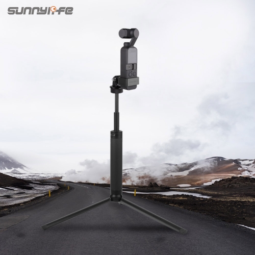 Sunnylife Aluminum Alloy Adapter Tripod Mount Selfie Stick Extension Rod for POCKET 2/GOPRO/OSMO POCKET
