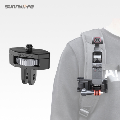 Sunnylife 1/4 GoPro Metal Adapter 360 Rotation Adjustable Aluminium Alloy Adapters for Pocket 2/Insta360 One X2/FIMI PALM 2/SLR Camera