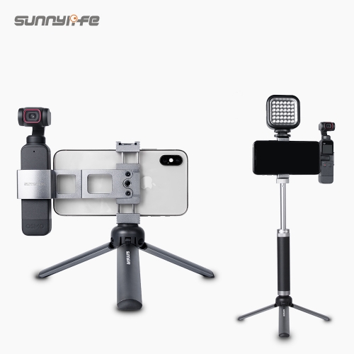 Sunnylife Aluminum Alloy Metal Smartphone Clamp Foldable Camera Mount Holder for POCKET 2/OSMO POCKET