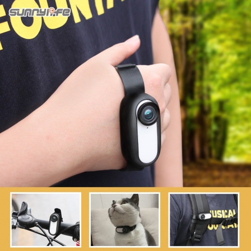 Sunnylife Multifunctional Camera Strap Silicone Protective Cover Wristband Palm Backpack Stripe Bicycle Strap Cat Collar for Insta360 GO 2