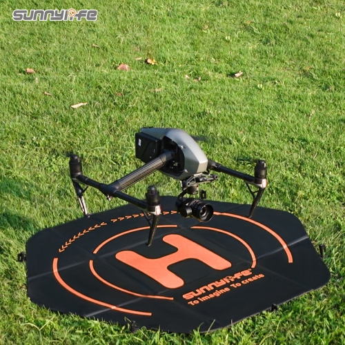 Sunnylife 110cm (43") Large Drone Landing Pad Fast-Fold Double-Sided PU Leather Waterproof for Inspire 3/ Mavic 3 Pro/ Matrice 30