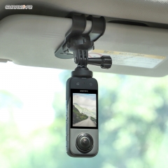 Sunnylife Car Sun Visor Mount Action Camera Holder Cell Phone Vlog Mount 360°Rotating for Insta360 GO 3/360 X3/GoPro 12/Action 3