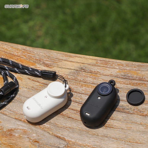 Sunnylife Silicone Protective Case Camera Lens Cover Protector Neck Strap Accessories for Insta360 GO 3