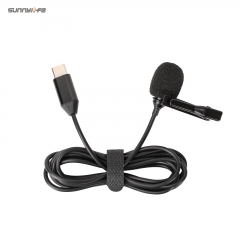 Lavalier Microphone Clip-on Lav Mini Mic Video Recording Interviews Living Performance Accessories for Insta360 X4