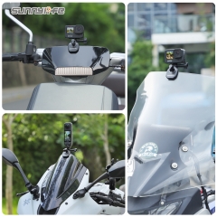 Sunnylife Motorcycle Windscreen Clamp Action Camera Aluminum Alloy Mount Motorbike for Action 4/ Gopro 12/ Insta360/ Pocket 3