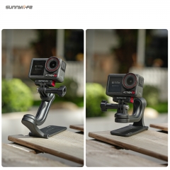 Sunnylife Multi-axis Rotatable Magnetic Mount Action Camera Holder Cell Phone Vlog Mount 360° Rotating for OSMO 360/ Action 5 Pro/ 360 X5/ Pocket 3