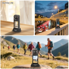 Sunnylife Silicone Stand Base Car Center Console Base Desktop Stabilizer Supporting Holder Accessories for Insta360 X5/4
