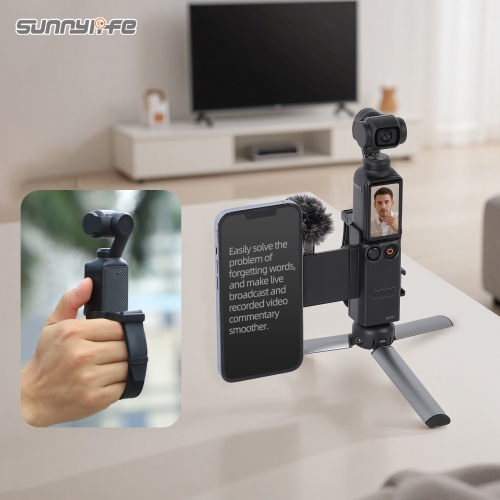 Sunnylife Hand Band Magnetic Expansion Adapter Phone Teleprompter Holder Mount Extension Handle for Osmo Pocket 3
