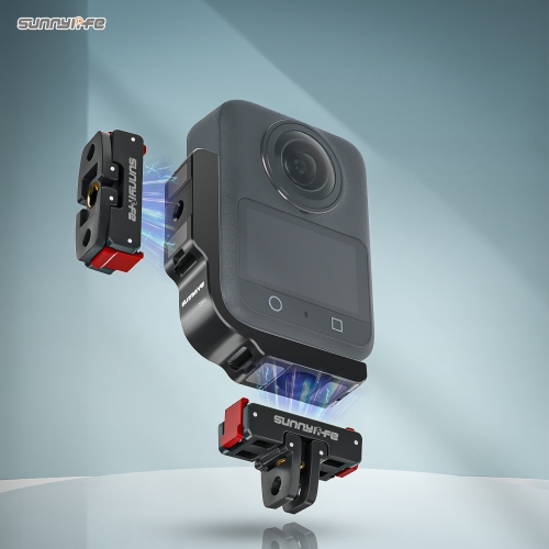 Sunnylife Metal L-Type Vertical-Horizontal Mount with Magnetic Adapter Quick Release Mount Adapter Stand for OSMO 360