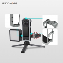 Sunnylife Magnetic Protective Case Adapter Frame Silicone Lens Cover Cold Shoe Brackets Housing Shell Cover for Insta360 X5