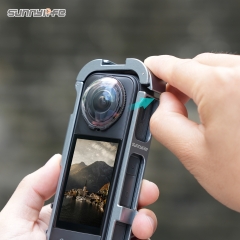 Sunnylife Magnetic Protective Case Adapter Frame Silicone Lens Cover Cold Shoe Brackets Housing Shell Cover for Insta360 X5