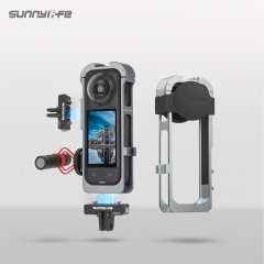 Sunnylife Magnetic Protective Case Adapter Frame Silicone Lens Cover Cold Shoe Brackets Housing Shell Cover for Insta360 X5