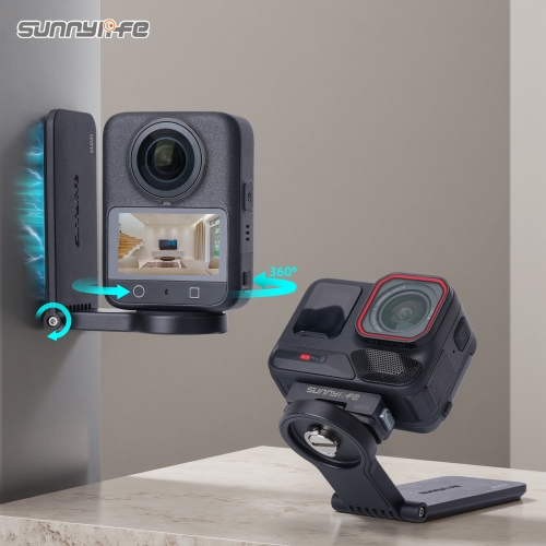 Sunnylife Magnetic Mount Tabletop Base Bracket Quick Handle Angles Adjustable for OSMO 360/ Insta360 GO Ultra/ Pocket 3