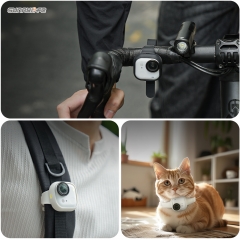 Sunnylife Expansion Band Strap Silicone Protective Cover Wristband Backpack Bicycle Stripe Cat Collar for Insta360 GO Ultra