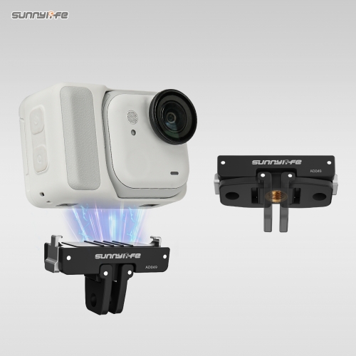 Sunnylife Magnetic Quick Release Adapter Mount Foldable Base Dual-Claws 1/4" Hole Accessories for Insta360 GO Ultra