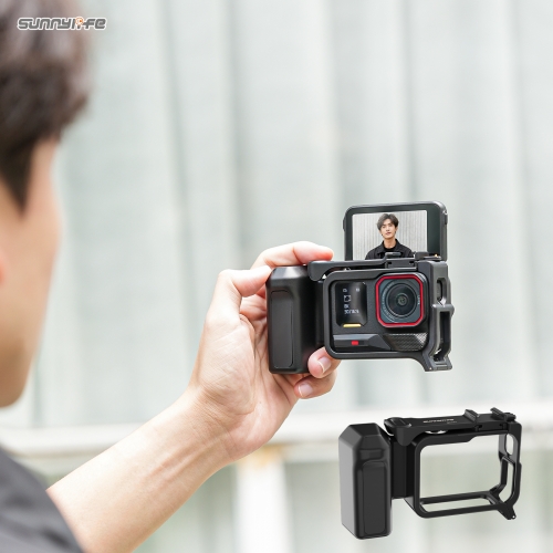 Sunnylife Street Photography Handle Ergonomic Hand Grip Quick Release Shutter Handle for Insta360 Ace Pro 2/1