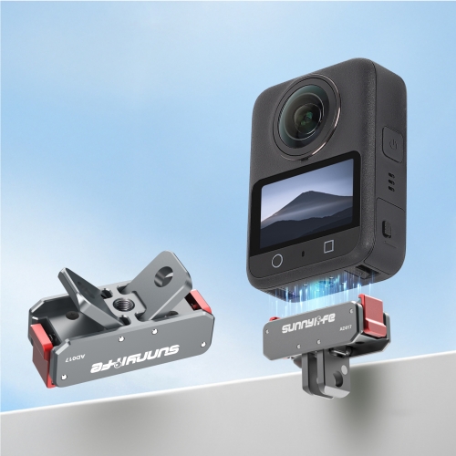 Sunnylife Metal Magnetic Quick Release Adapter Mount Action Camera Foldable Cam Stand 1/4" Adapter for Osmo 360/Action 5 Pro/4/3