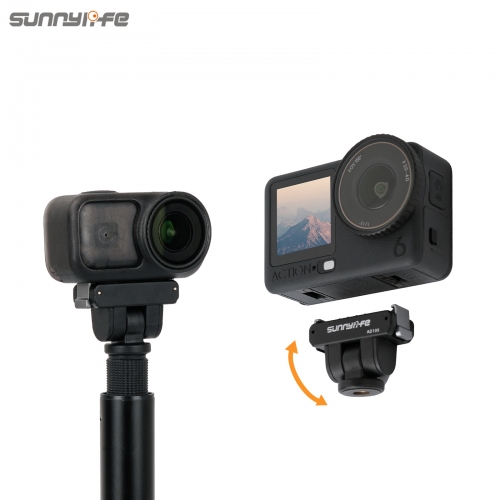 Sunnylife Dual-Direction Magnetic Quick Release Adapter Mount 1/4”180 Degree Tilt Selfie Stick Adapter Stand for OSMO Nano
