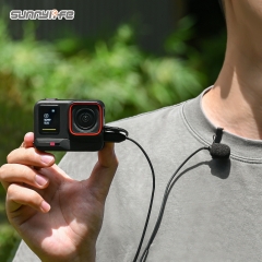 Lavalier Microphone Clip-on Lav Mini Mic Video Recording Interviews Living Performance for Insta360 X4/ Pocket 3/ Action 3