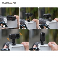 Sunnylife 360° Rotation Adjustable Cold Shoe Vertical-Horizontal Adapter Mount Protective Frame Mounting Brackets Housing Case for OSMO NANO