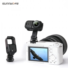 Sunnylife 360° Rotation Adjustable Cold Shoe Vertical-Horizontal Adapter Mount Protective Frame Mounting Brackets Housing Case for OSMO NANO