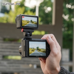 Sunnylife Cold Shoe Magnetic Quick Release Adapter Mount 1/4” 180° Tilt Adjustable Selfie Stick Adapter Stand for Osmo 360/Action 5 Pro/4/3/2