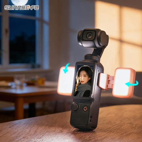 Sunnylife Adjustable LED Video Light Quick-Release Fill Light Tri-Color Dimmable Portable Fill Lamp Photography for Pocket 3
