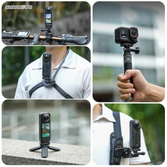 Sunnylife Magnetic Quick Release Adapter Mount Action Camera Foldable Cam Stand for Insta360 X4 Air/X5/Ace/Ace Pro2/1