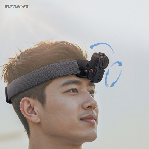 Sunnylife 360°Rotation Vertical-Horizontal Head Strap with Adapter Adjustable Head Lanyard Braided Safe Rope for Osmo Nano