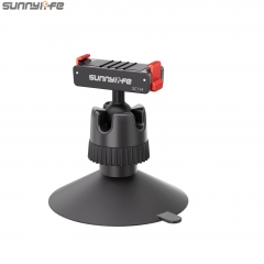 Sunnylife Magnetic Quick-Release Ball-Joint Adapter Mount 360° Rotatable Suction Cup Bracket for Osmo 360/Action 5 Pro/4/3