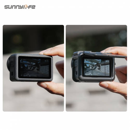 Sunnylife Protective Case Frame Mount AdapterHousing Case with Detachable Sun Hood for OSMO ACTION 6
