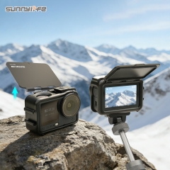 Sunnylife Protective Case Frame Mount AdapterHousing Case with Detachable Sun Hood for OSMO ACTION 6