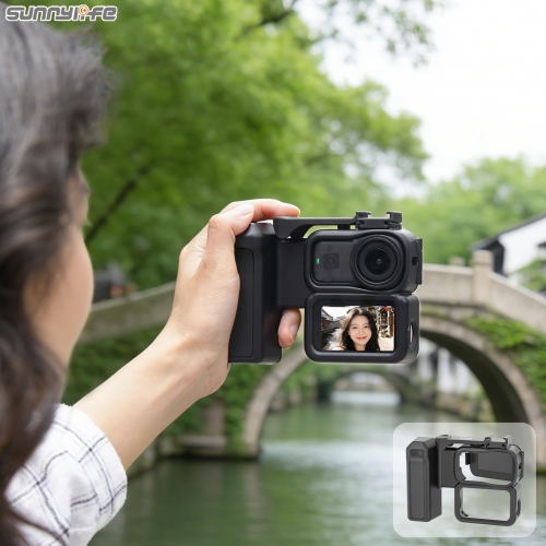 Sunnylife Integrated Street Photography Handle Ergonomic Hand Grip Quick Release Shutter Handle for Osmo Nano