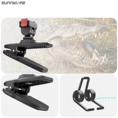 Sunnylife Magnetic Quick-Release Adjustable Backpack Clip Action Camera Clamp Vertical-Horizontal Mount Accessories for Osmo Pocket 4/3