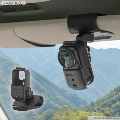 Sunnylife Car Sun Visor Mount Action Camera Holder 360°Rotating 90° Tilt Sun Visor Holder for Osmo Nano