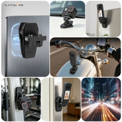 Sunnylife Magnetic Quick-Release Backpack Clip Action Camera Clamp Vertical-Horizontal Mount Accessories for Insta360 X6/X4 Air/X5/Ace/Ace Pro 2/1
