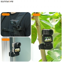 Sunnylife Magnetic Quick-Release Backpack Clip Adjustable Action Camera Clamp Vertical-Horizontal Mount Accessories for Osmo Nano/Action 6