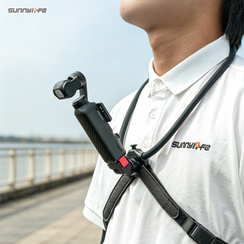 Sunnylife Magnetic POV Neck Mount Hand Free Video Vlog Neck Adjustable Selfie Holder with Body Strap for Osmo Pocket 4/3