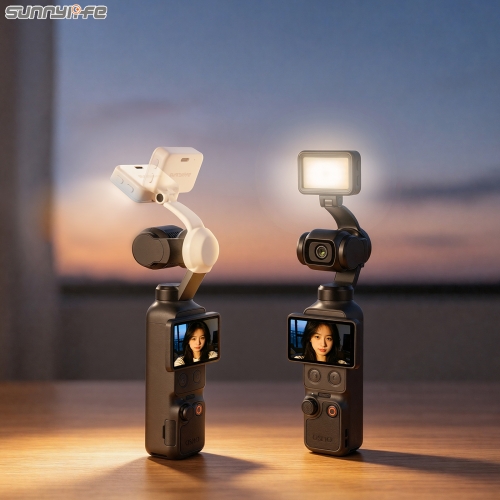 Sunnylife Magnetic LED Video Light Adjustable Fill Light Tri-Color Dimmable Portable Fill Lamp Photography for Osmo Pocket 4