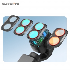 Sunnylife Magnetic Lens Filters Macro Lens Wide-Angle Lens Adjustable VND 1/4 Black MIST&ND16&CPL Filters for Osmo Pocket 4P