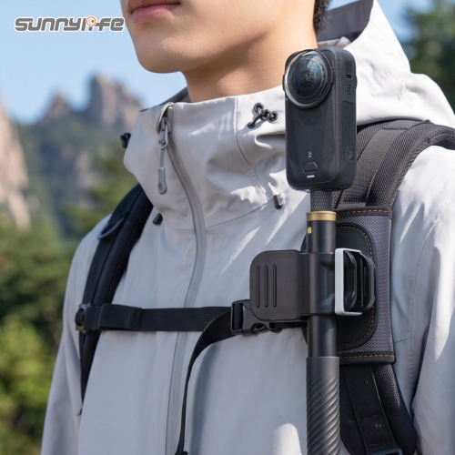 Sunnylife Action Camera Backpack Clamp Quick-Release Adjustable Backpack Clip for Action Camera Extension Rod